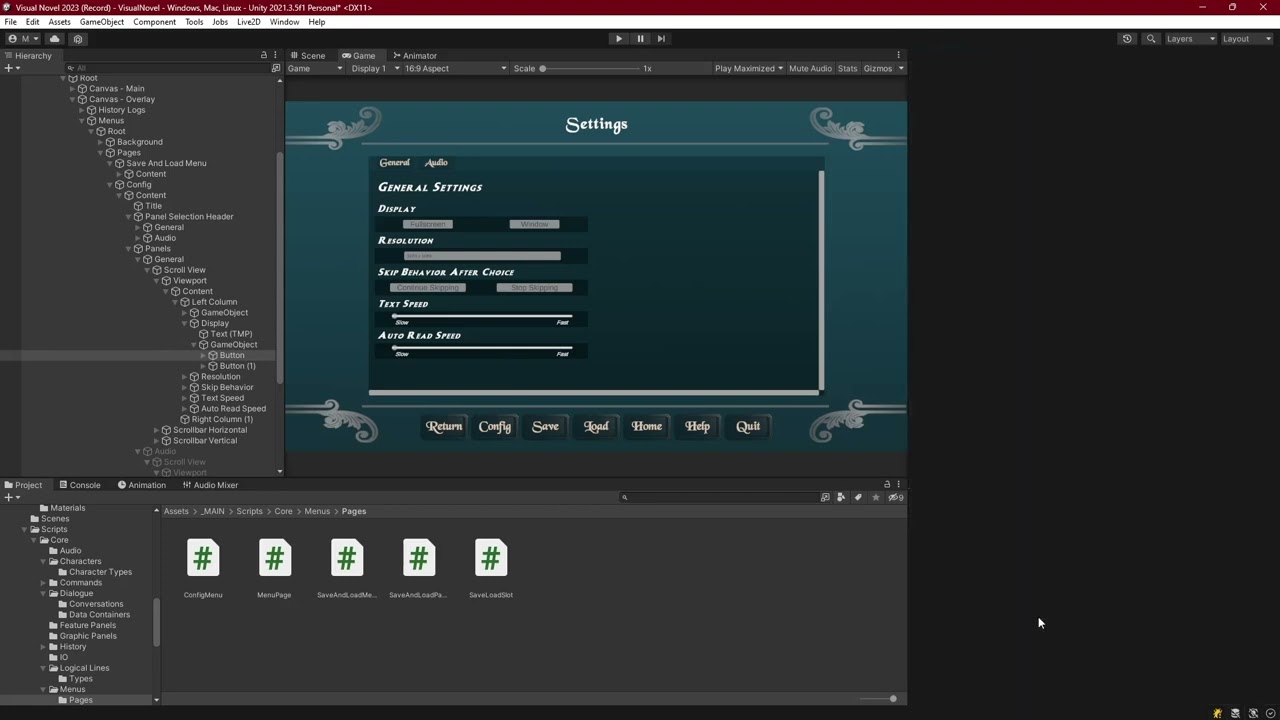 Episode 25 p1 - Config Menu (General Settings)
