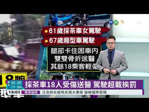 疑車速過快跨越雙黃線 2車對撞20傷｜華視新聞 20211031