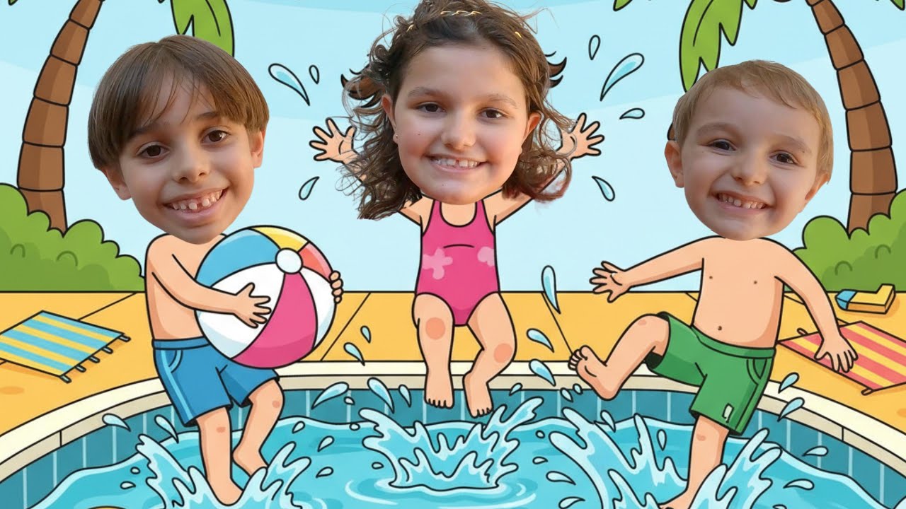 TOMAR BANHO DE PISCINA É TÃO BOM - clipe musical - Fafafran músicas