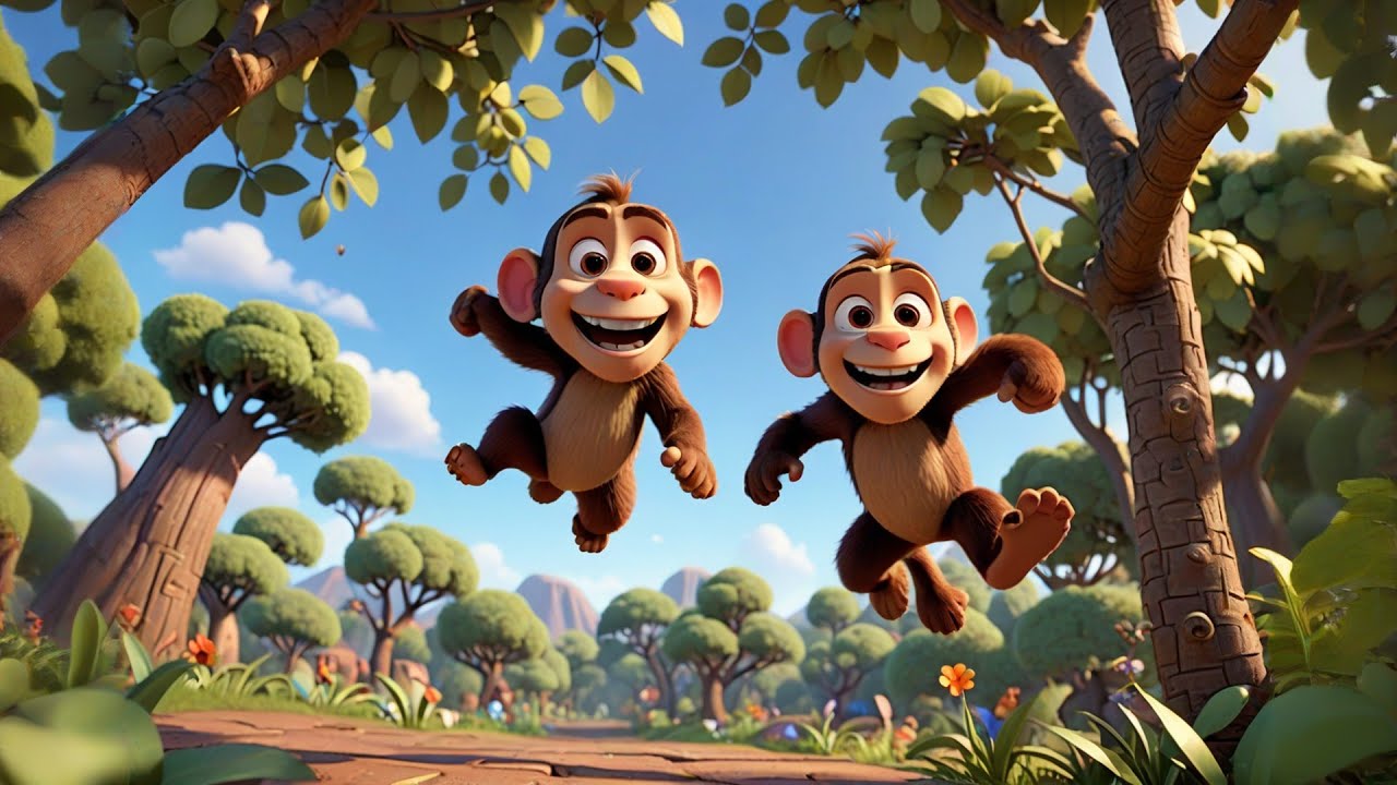 Max Monkey Swings High | Jungle Fun & Movement Song for Kids | Nursery Rhymes and Toddler Learning