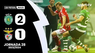 Resumo: Sporting 2-1 Benfica - Liga Portugal Betclic | sport tv