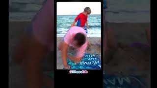 Family Beach Day Dads Attempt To Relax Vs. The Kids Happy Kids