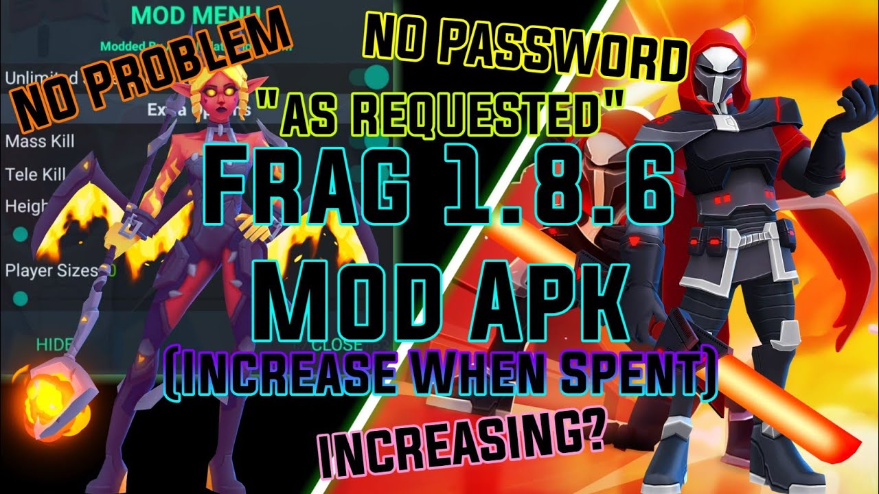 Frag 1.8.6 Mod Apk (Increase When Spent) | Skin Giveaway | Mr Zoid