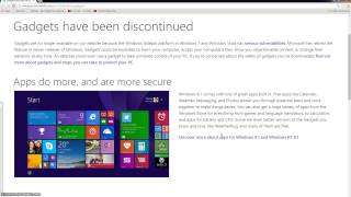 Why was Windows Gadgets DISCONTINUED?! Trying to trick us into Windows 8?