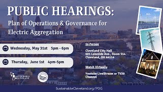 Public Hearings: SOPEC's Plan of Operation & Governance for Community Electric Aggregation -June 1st