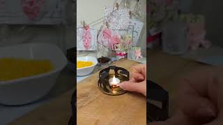 🍊 orange candle hai kya ye ? #diy #candle #lamp #candlemaking