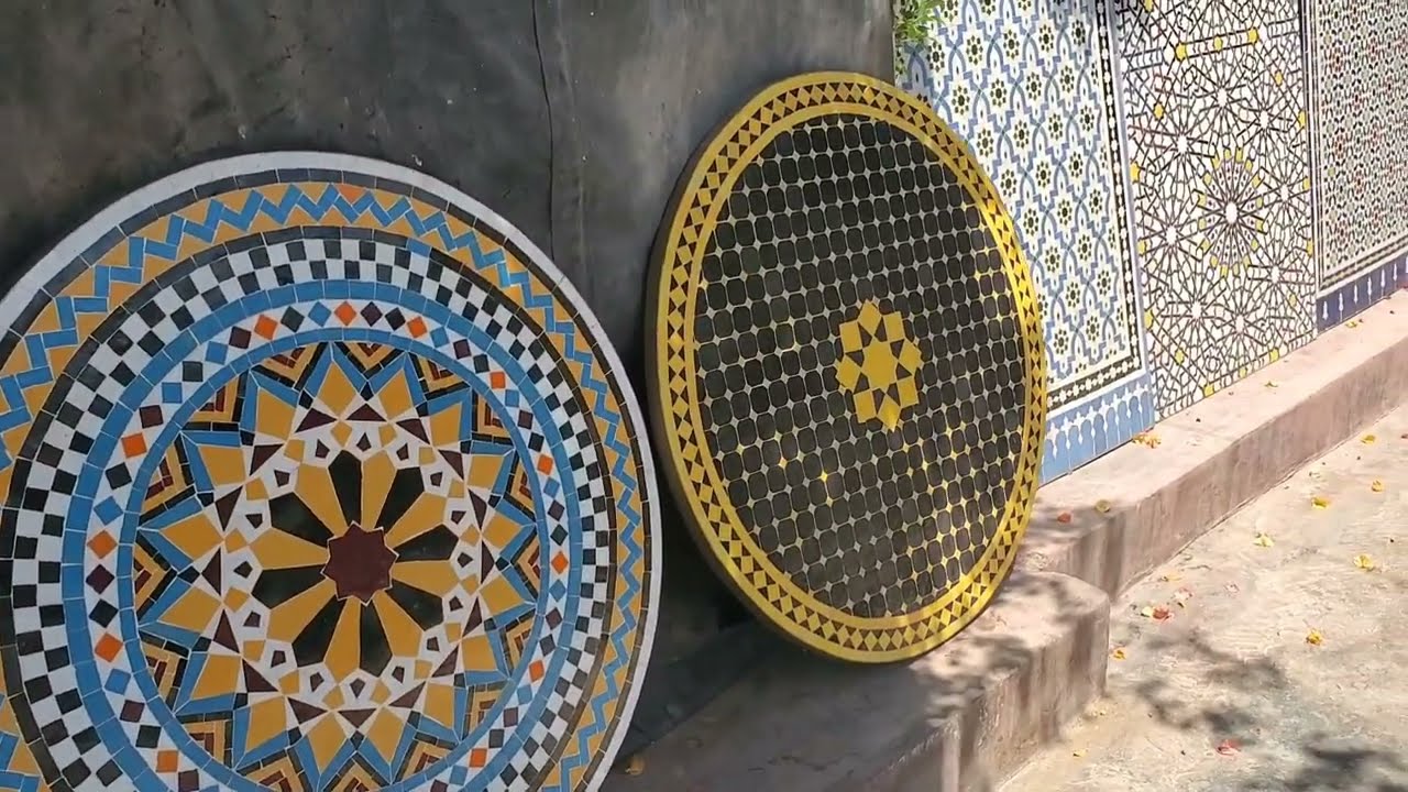 لوحات من الزليج الفاسي-مع فؤاد المراكشي -مراكش طريق اوريكا