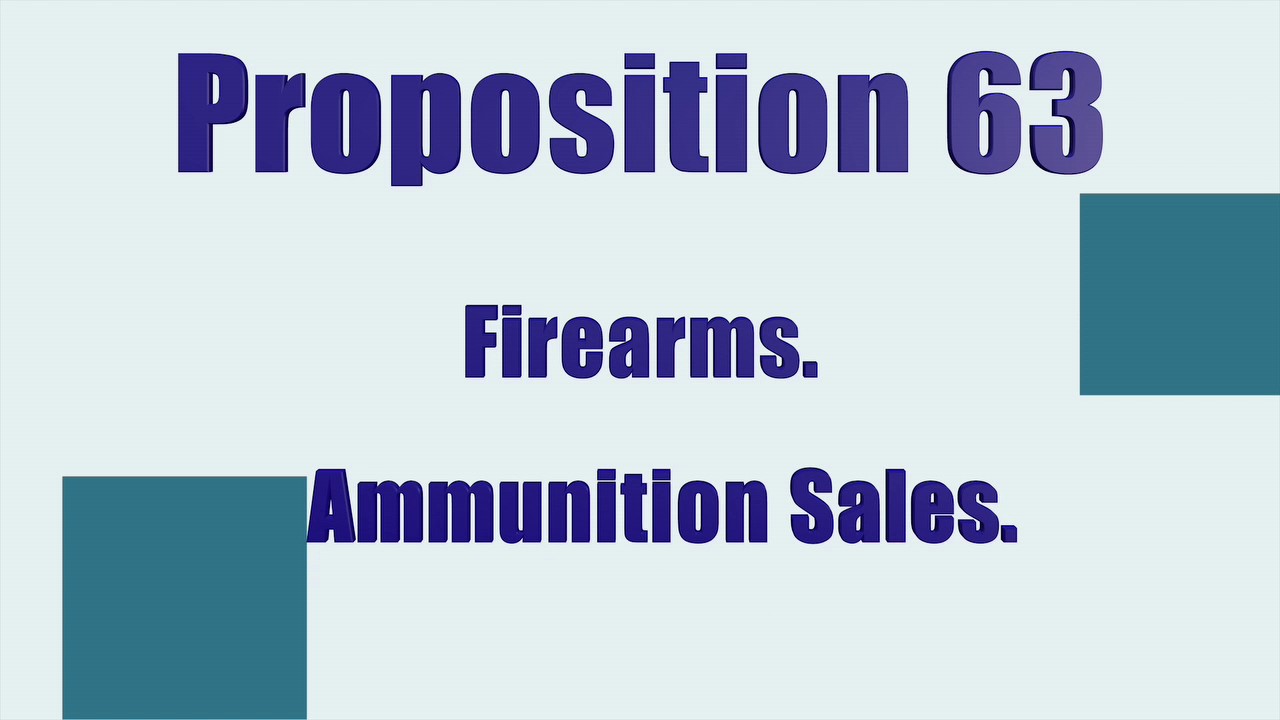 Voter Voices on Proposition 63: Firearms. Ammunition Sales.
