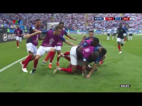 Pháp 4 3 Argentina World Cup 2018 VTV 