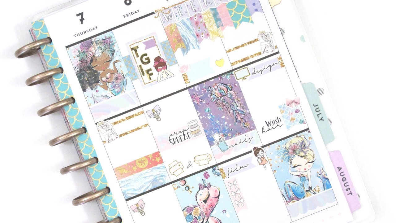 Plan With Me - Printables: Mermaids | The Happy Planner 2018