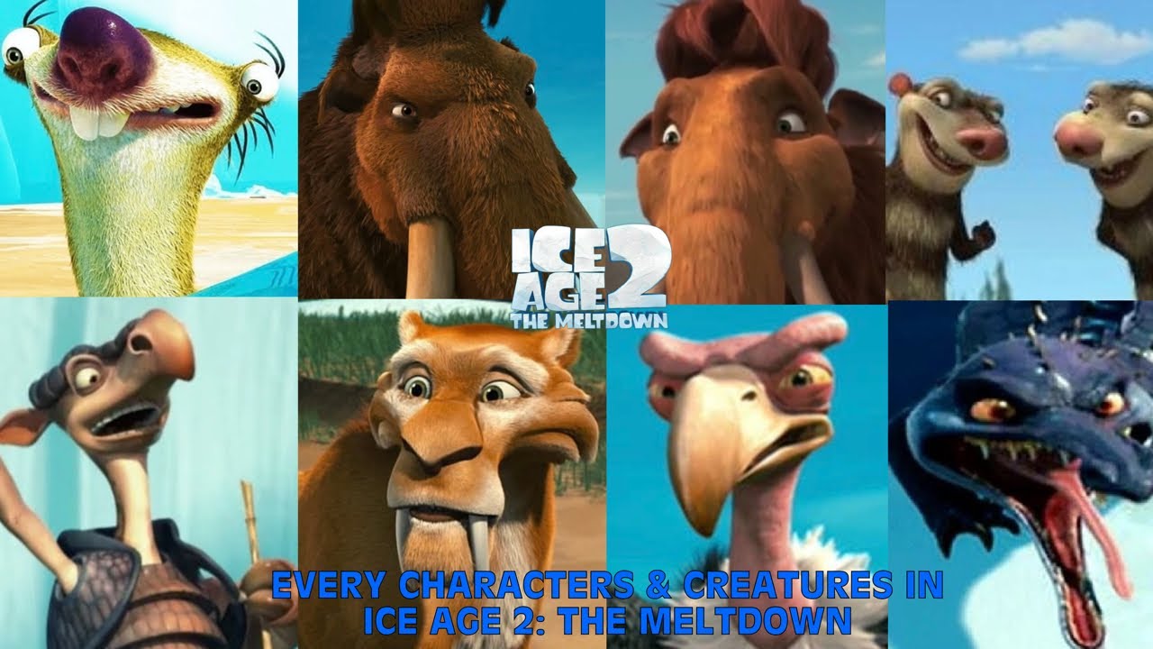Every Characters & Creatures In Ice Age 2: The Meltdown (2006)