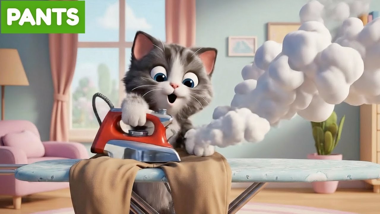 Ironing Kitty Dance Dance Dance | Catchy Kids Songs