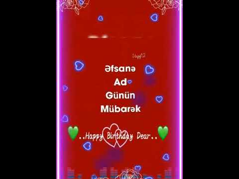 Əfsanə Ad Günün Mübarək Olsun 🎂🧁