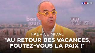 "Stop giving yourself a hard time when returning from vacation," advises philosopher Fabrice Mida... screenshot 1
