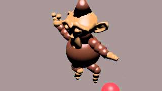 3D Render Animation Monkey Dribble MONTILLA JD