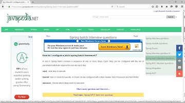 How do I configure a job in spring batch framework? | javapedia.net