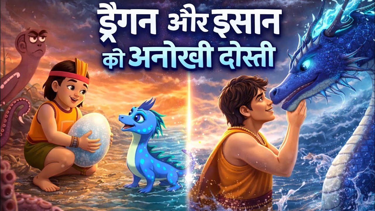 ड्रैगन और इंसान की अनोखी दोस्ती | Fantasy Story Explained in Hindi | Animated Story