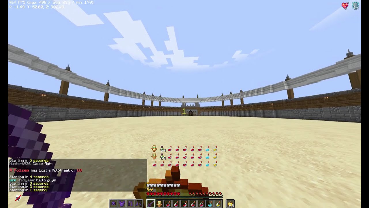 1v1 Minecraft pvp in Mr gamer Tee server