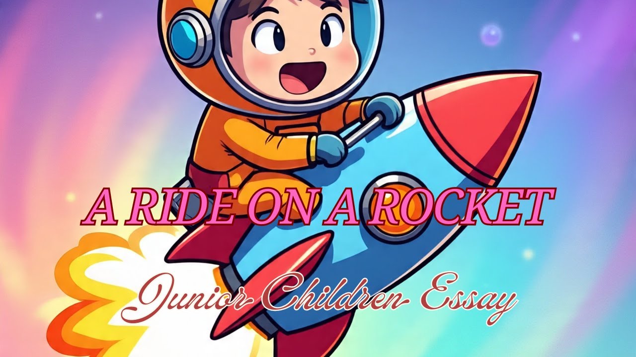 A Ride on a Rocket | 10 Line Easy English Essay for Kids (Ages 5–6)