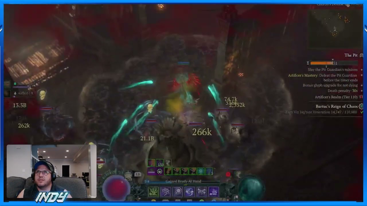 💀SNF and Diablo - Winning! Pit 110 SSF Necro Xbox💀