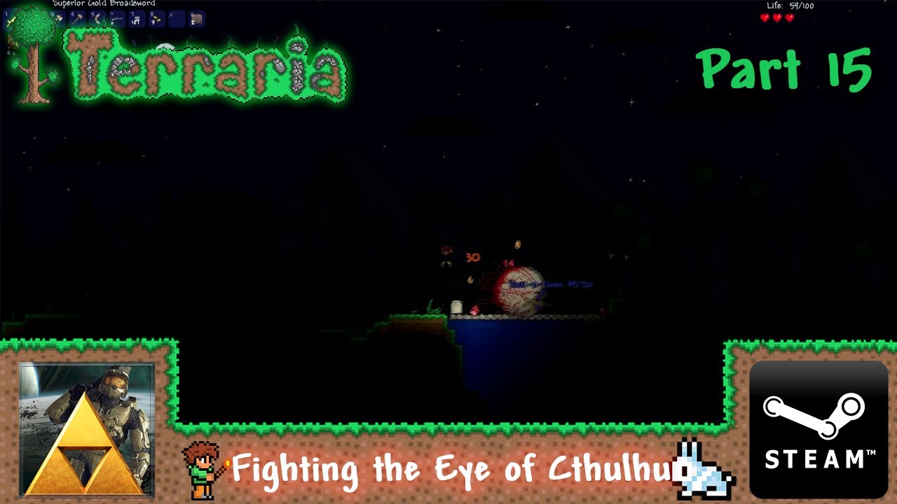 thechief120 Plays - Terraria (Fighting the Eye of Cthulhu) [Part 15]