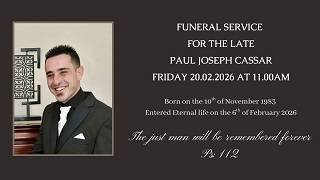 Funeral Service for the late Paul Joseph Cassar