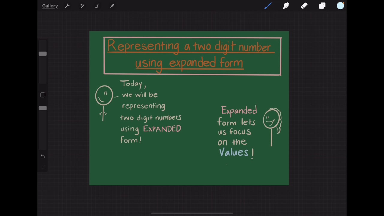 Representing a 2 digit number using expanded form - YouTube
