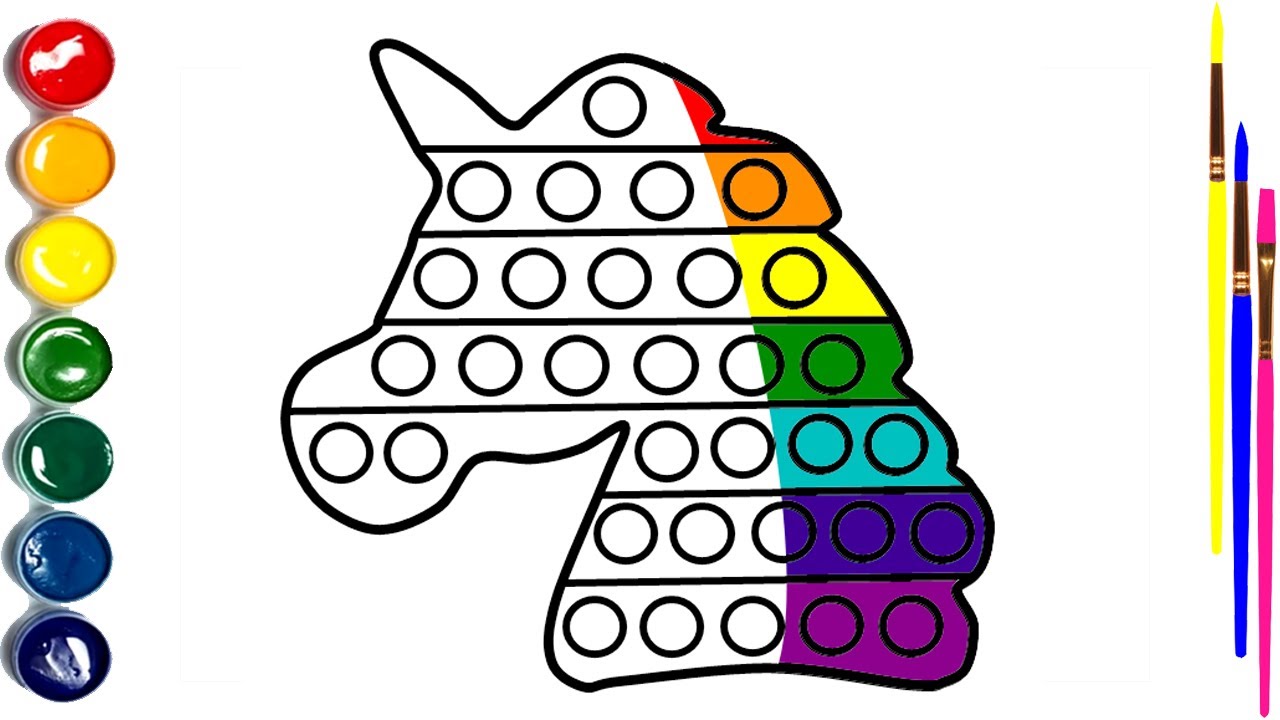 How To Draw A  Flashing Pop It Unicorn Cute And Easy 🦄💕💯 #15