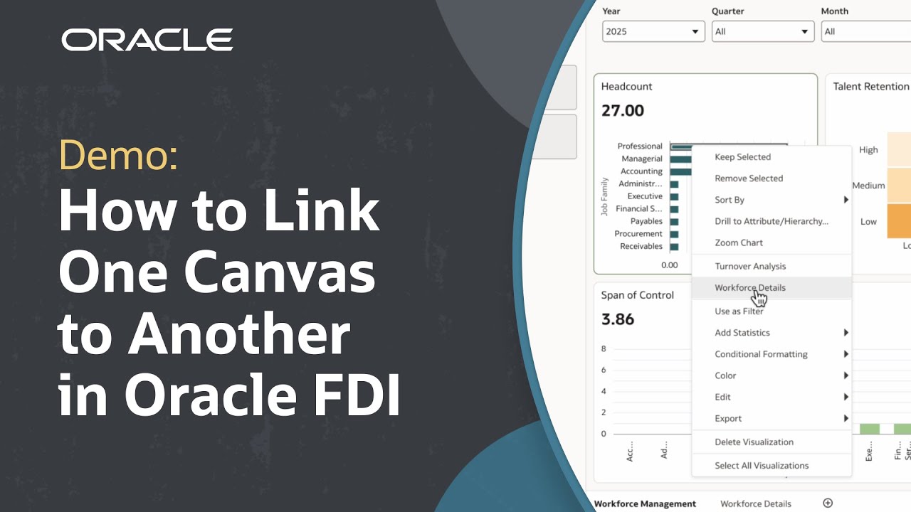 How to Link One Canvas to Another in Oracle Fusion Data Intelligence