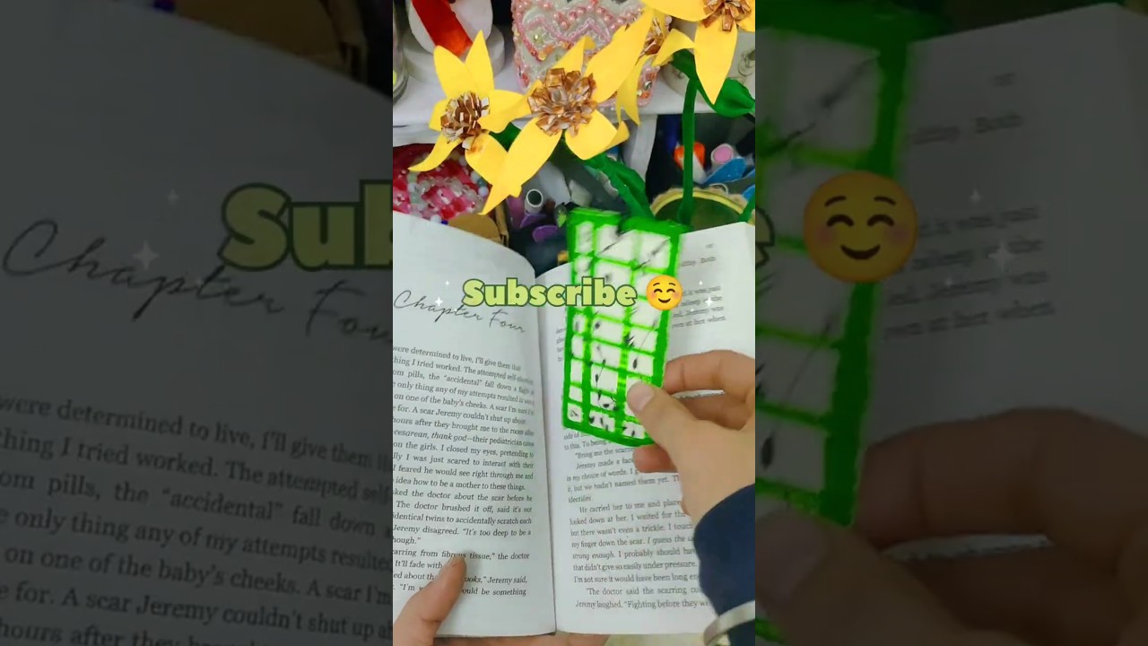 “Aesthetic Green Bookmark 🍃 | Easy DIY Bookmark | Handmade Craft” 