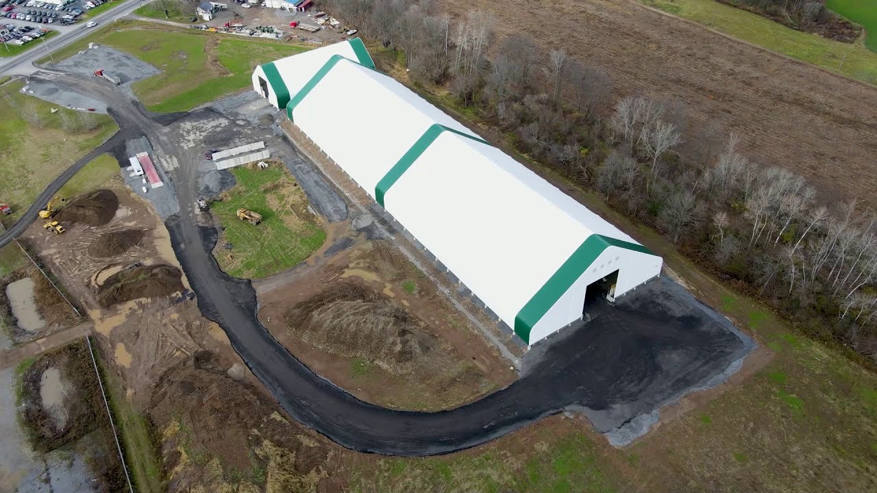 TJ Allen Trucking Bulk Salt Storage Fabric Building