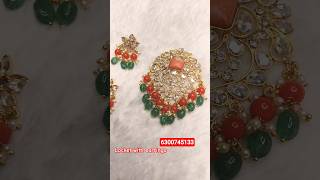 locket with earrings,pearls,coral &amp; emeralds#viralvideo #locket #earrings #youtubeshorts #shorts