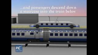 Futuristic design allows trains to run without stop