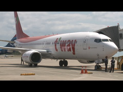 인천∼우한 노선 8개월 만에 재개…티웨이항공 운항 / 연합뉴스TV (YonhapnewsTV)
