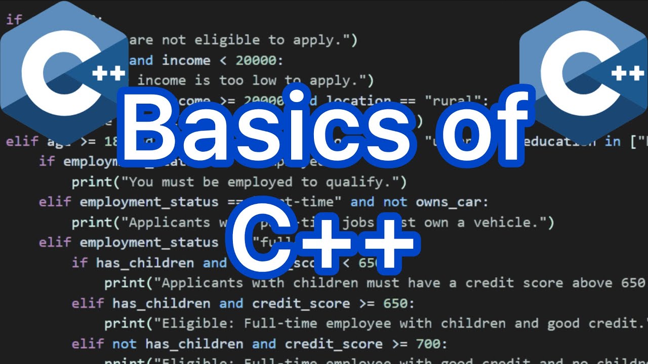 Learning Basics of C++ - YouTube