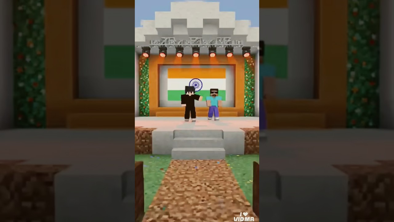 PERFORMANCE BY PROBOIZ95 AND JUNKEYY ON STAGE IN MINECRAFT