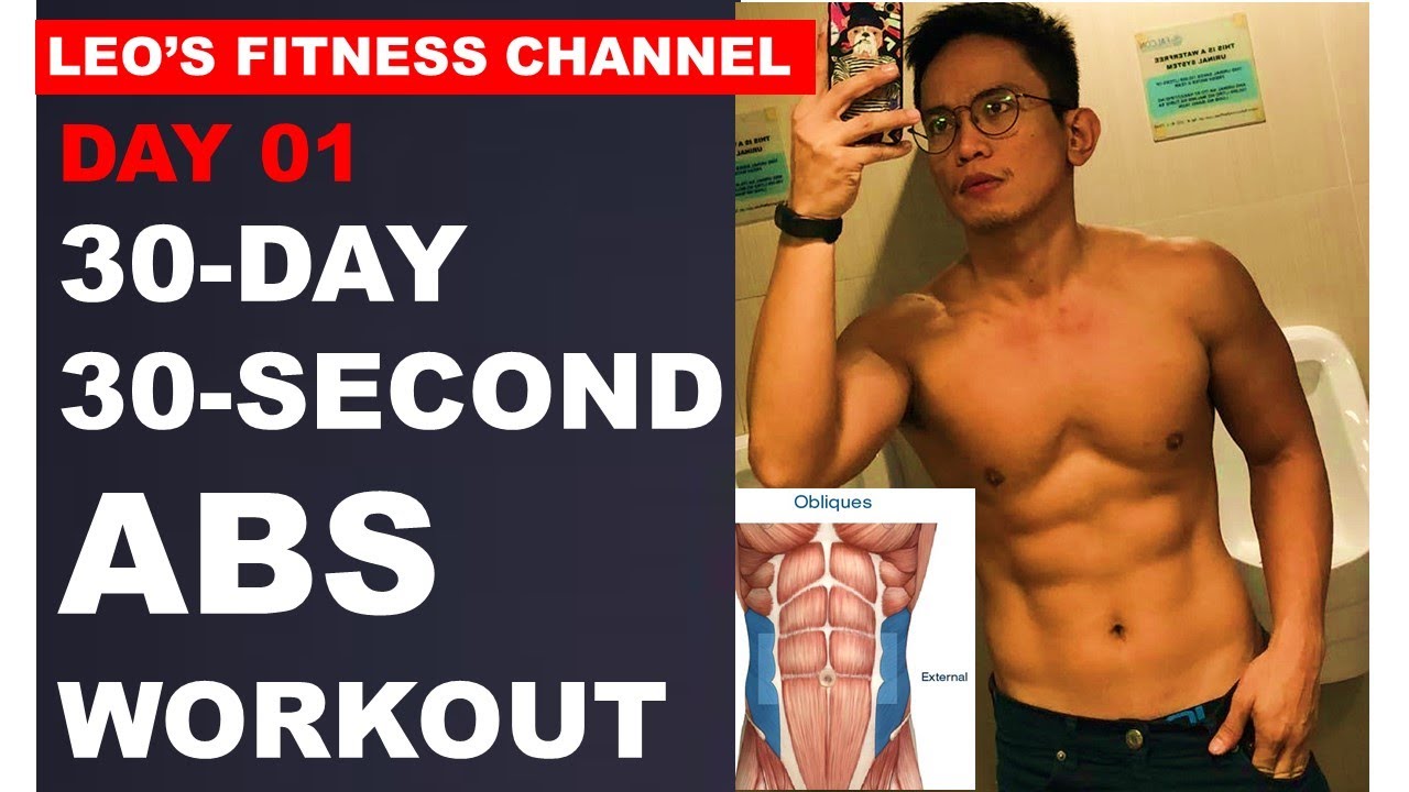 30DAY 30SECOND ABS WORKOUT DAY 01 YouTube