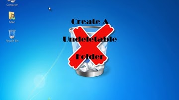 How To Create Undeletable Folder In Windows