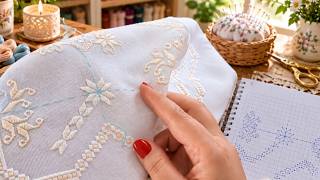 Hardanger part 12 : learn step by step  , embroidery design for beginners