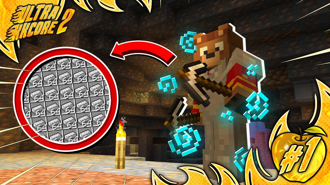 Encontré HIERRO INFINITO en MINECRAFT 🤯​💥 | #1 ULTRAKKCORE 2 🍎⚔️