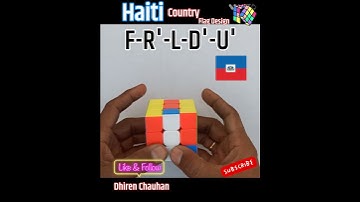 141-Haiti Country Flag Pattern in a Rubik