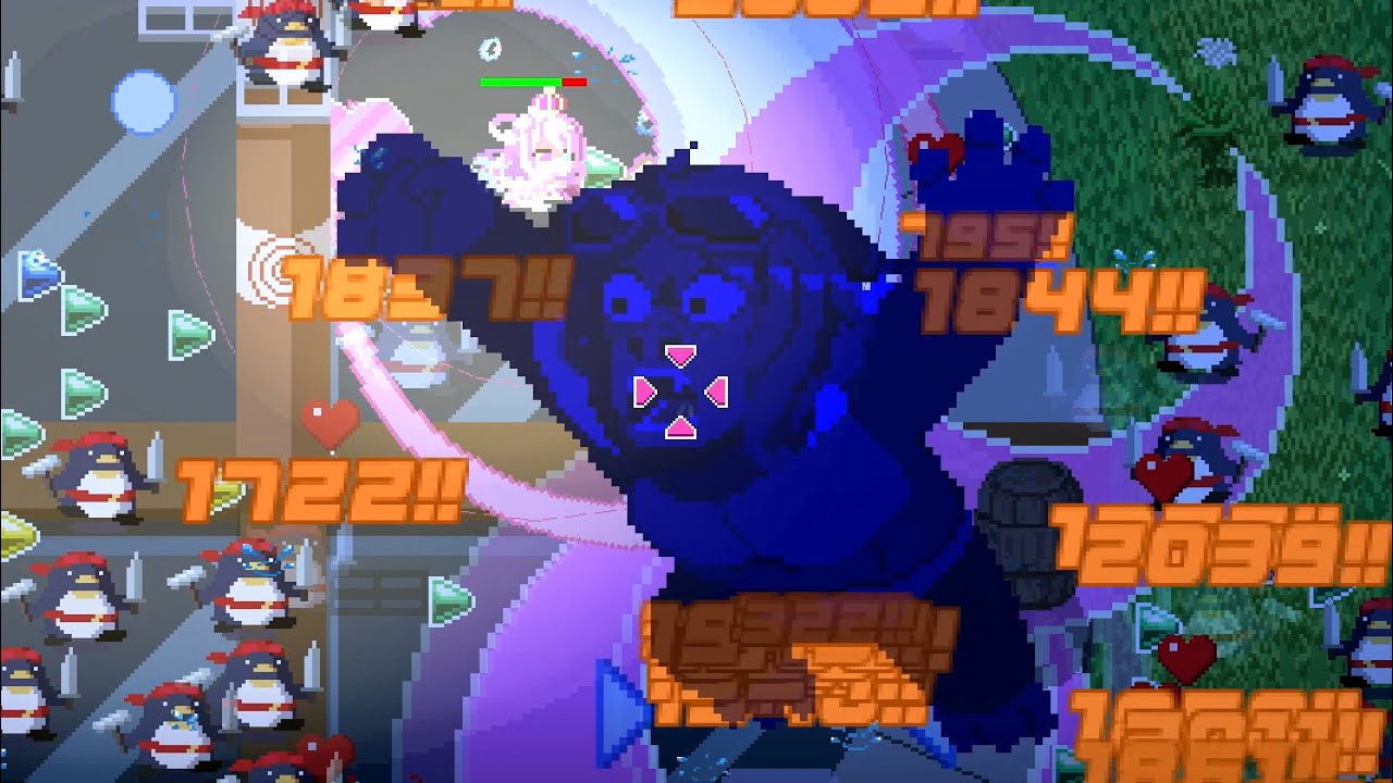 [HoloCure] Luna Stage 4 (HARD) Halu 5 "1 Basic Weapon + 6 Items" in 