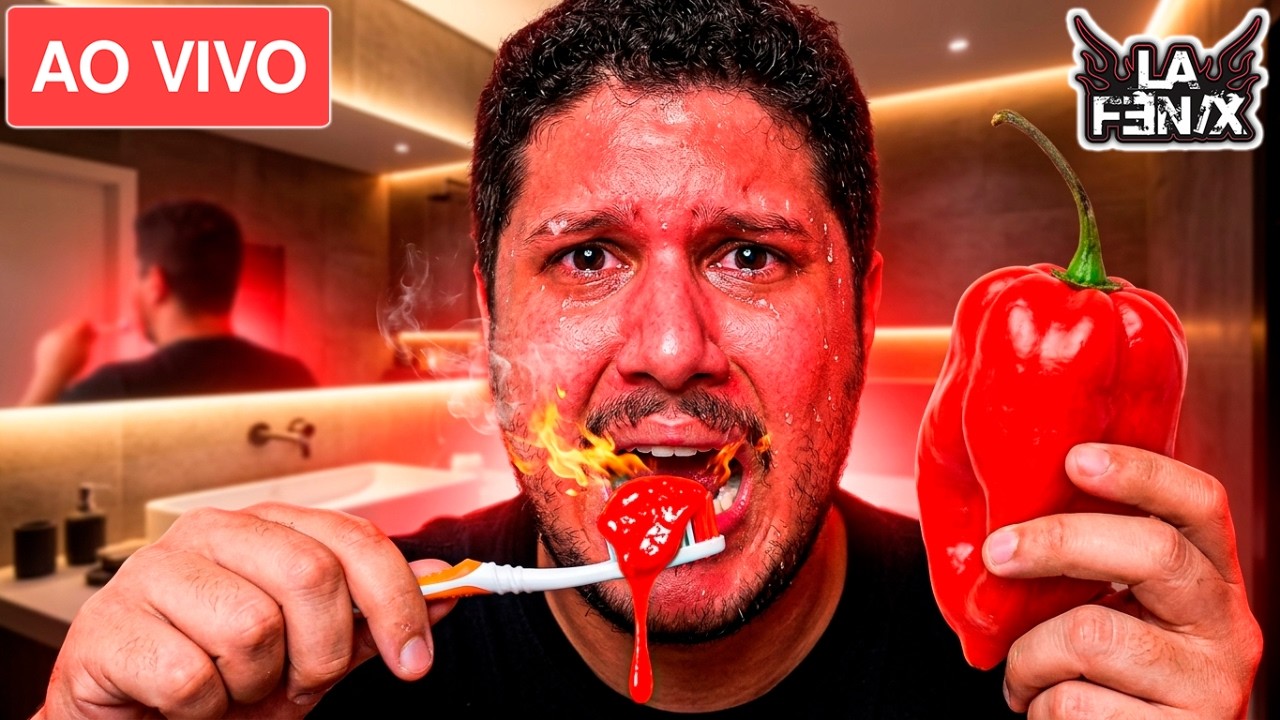 ESCOVANDO OS DENTES COM A PIMENTA MAIS FORTE DO MUNDO