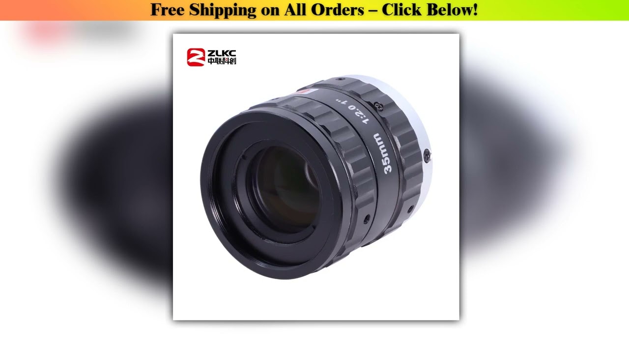 ZLKC 12MP Camera Lens 6mm 8mm 12mm 16mm 25mm 35mm 50mm C Mount Manual Iris FA Camera Lenses Low