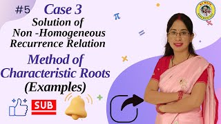 Full 5. Case III of Non-homogeneous recurrence relation || when f(n) is b^n.P(n) || Examples of Non-homo. Guide