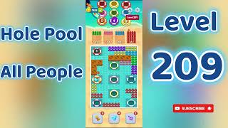 Hole Pool All People Level 209 🕳️🎯 | Easy Start Gameplay & Satisfying Puzzle | Go Answer