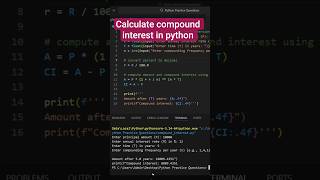 Calculate Compound Interest in python