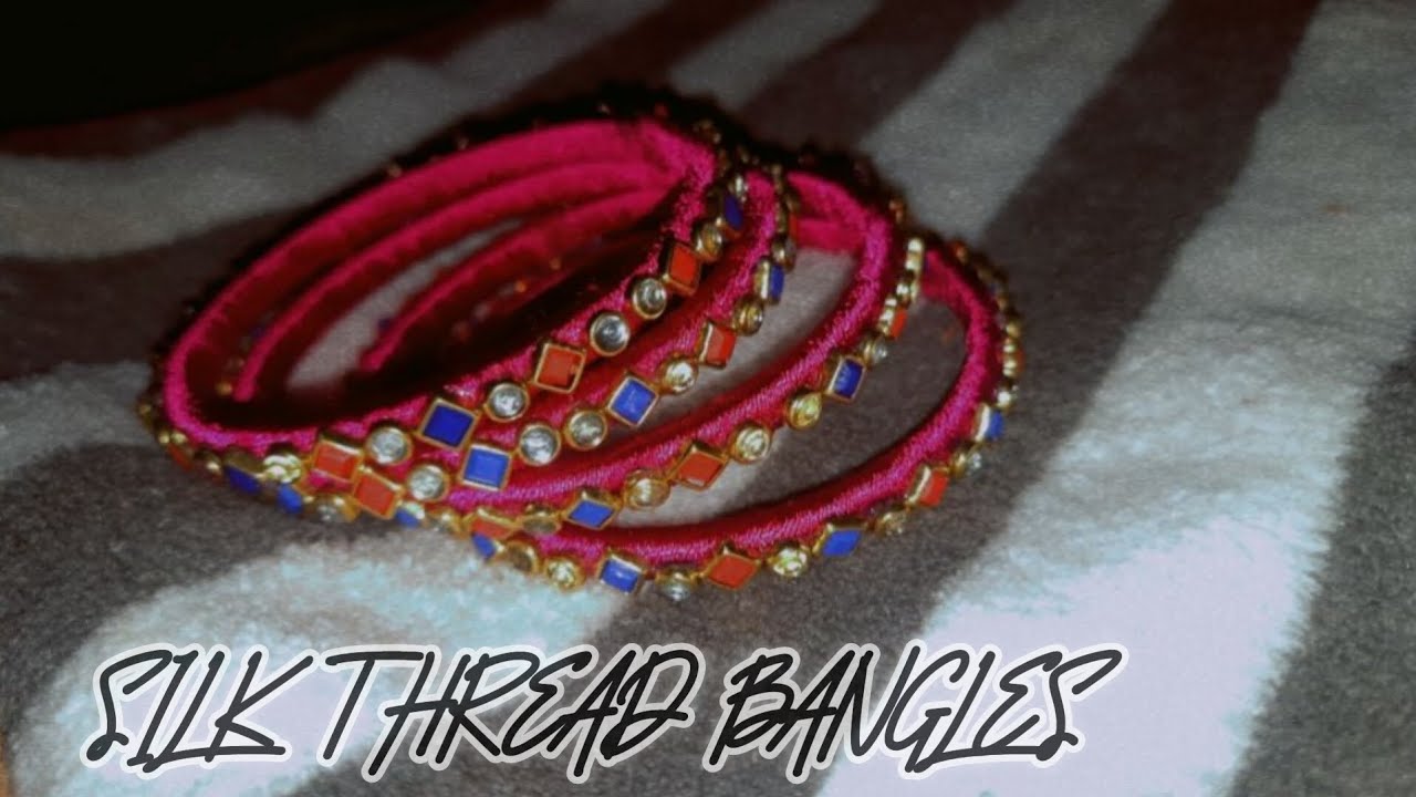 Easy silk Thread Bangle design how to make at home