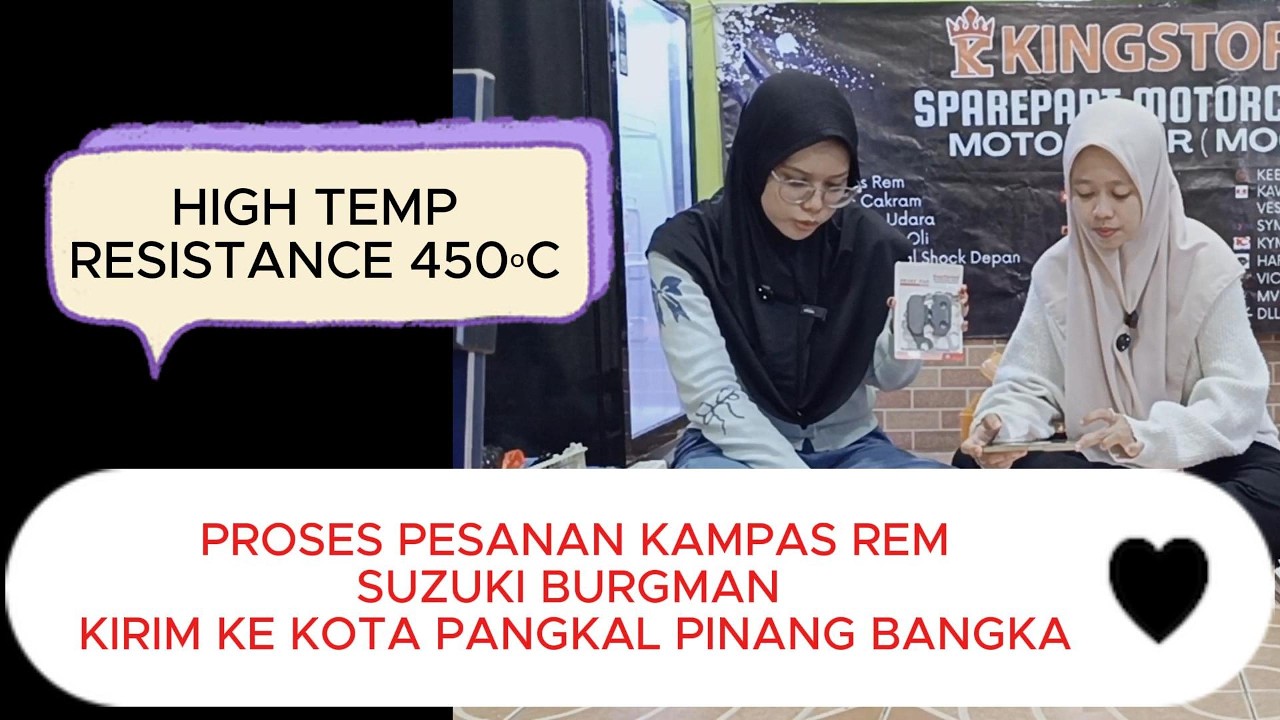 Kampas rem Suzuki Burgman High Temp Resisntance hingga 450ᵒC kirim ke bangka