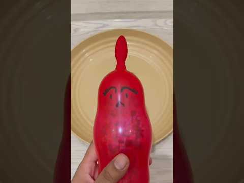 Funny Balloon pop ASMR ✂️✨ slime with beads video shorts #asmr #poppballons #satisfying